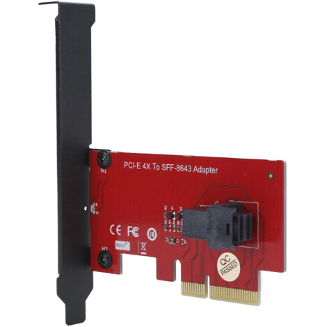 Carte d'adaptation SFF-8643 vers PCI-E 4X avec connecteur Mini-SAS HD 36 broches femelle