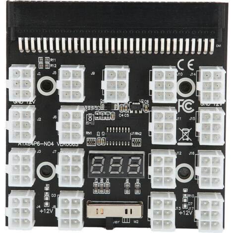 Carte d'alimentation 12V, convertisseur 17 positions, module PCB de distribution noir - Adaptateur secteur pour circuits électroniques.