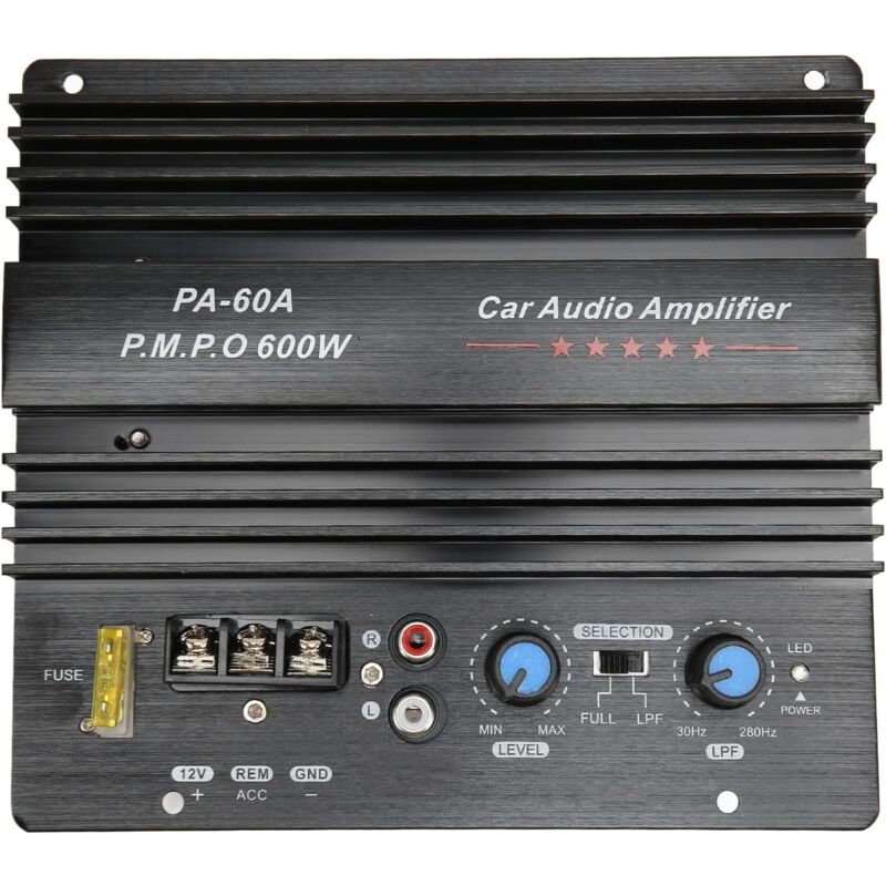Carte D'ampli Amplificateur Haute Puissance Audio de Voiture 600W, Carte D'ampli de Caisson de Basses, Carte D'ampli Audio de Voiture Caisson de