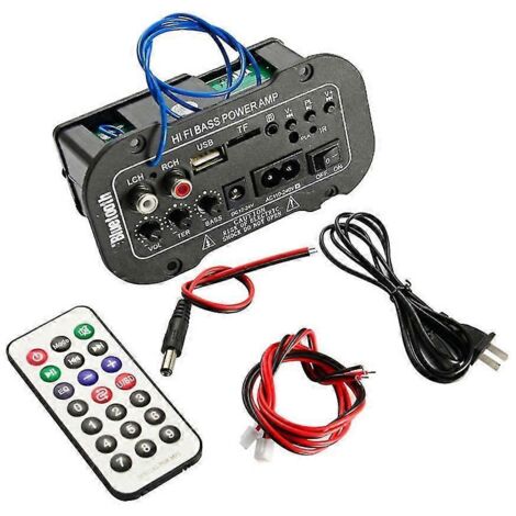 Carte d'amplificateur numérique Bluetooth 2024, amplificateur audio 30 W avec DAC USB et radio FM pour haut-parleurs de voiture