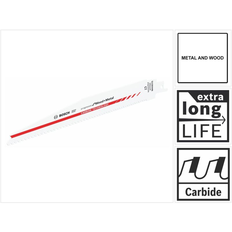 Lame de scie sabre BOSCH PRO S1156XHM Progressor for Wood and Metal