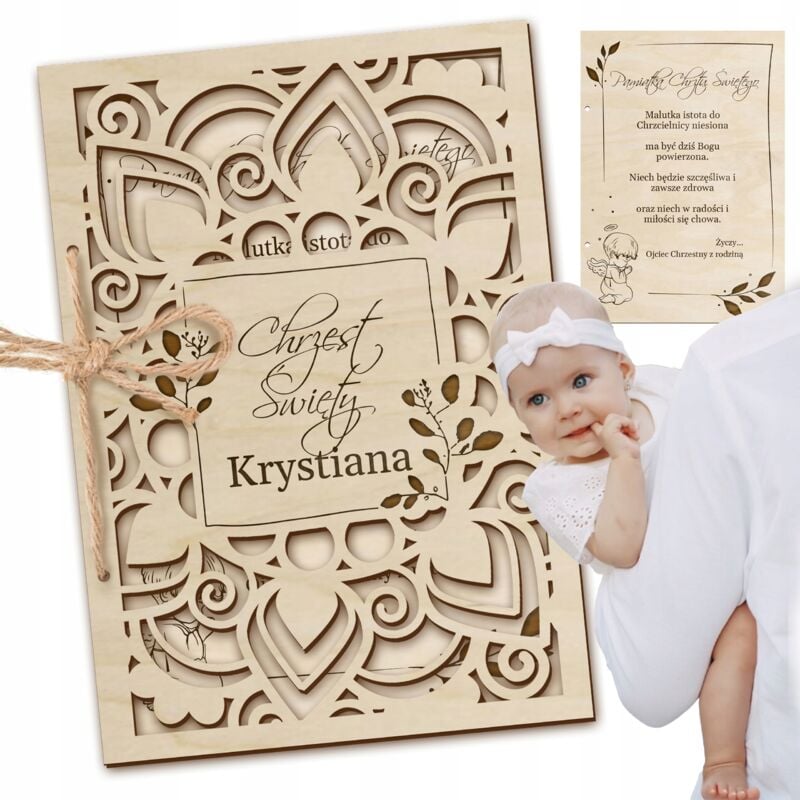 Carte de baptême PERSONNALISÉE pour une fille, un garçon, un cadeau