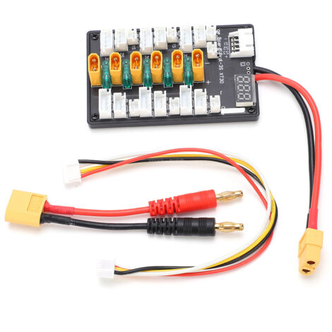 Carte de charge parallèle 1S‑3S B6 avec câble silicone et connecteur JST, adaptateur de charge simultanée
