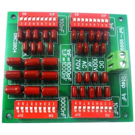 Carte de condensateur programmable Dnc2B04 de 1 Nf à 9999 Nf par pas de 1 Nf, sans boîtier.
