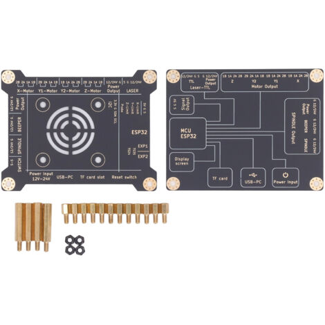 Carte de contrôle MKS DLC32 V2.1 pour graveuse laser, commande hors ligne 32 bits WIFI, boîtier de protection pour carte mère de machine de gravure.