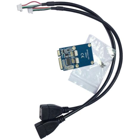 Carte de conversion mPCIe vers USB 2.0 5 broches à 2 ports pour récepteur de souris sans fil USB