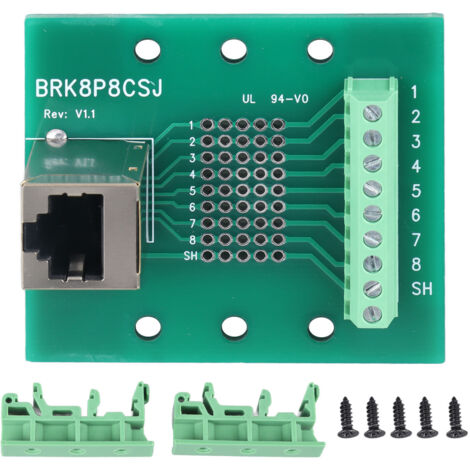 Carte de dérivation de connecteur Ethernet RJ45 8P8C, Port réseau, borne à vis avec support pour ordinateurs, routeurs, commutateurs
