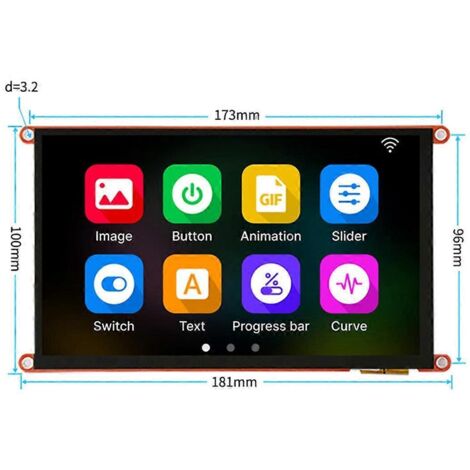 Carte de développement D121BBV avec écran tactile capacitif IPS 7 pouces intégré