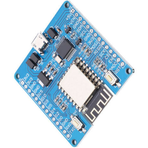 Carte de développement PCB pour entrée de tension Python DC 5V/3.3V avec en-tête à broches ESP8266