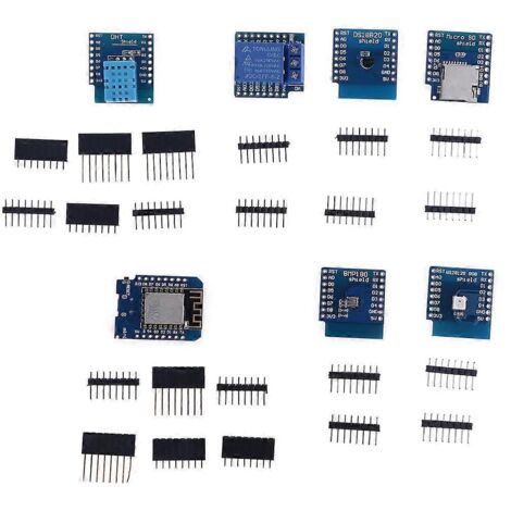 Carte de développement Wi-Fi ESP8266 Pro pour D1 avec NodeMcu Lua WS2812 RGB DHT1 BMP180 et broches pour kit WeMos Mini DIY
