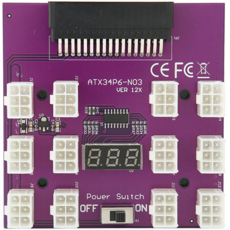 Carte de Distribution d'Alimentation 12 Connecteurs pour Bloc d'Alimentation 7001484, Module Adaptateur