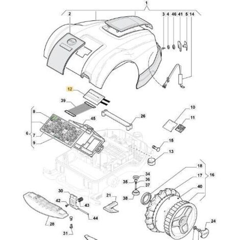 CARTE DE MOYEU ORIGINAL STIGA - 112600360/0