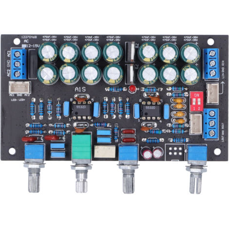 Carte de Préamplification A1 avec Commutateur de Gain et Alimentation AC 12V-18V pour Amplificateur