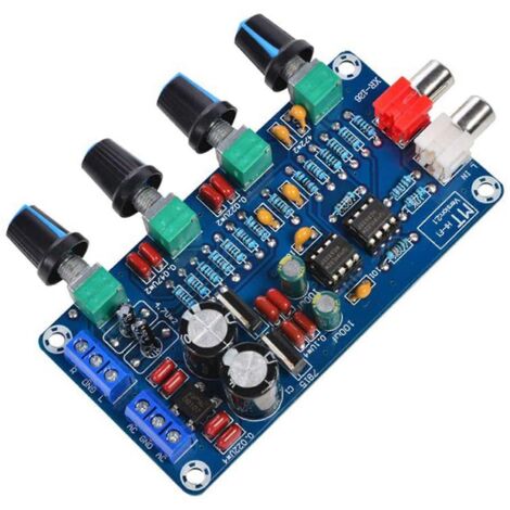 Carte de préamplification NE5532 finie, égaliseur, à monter soi-même, double alimentation AC 12V -18V--