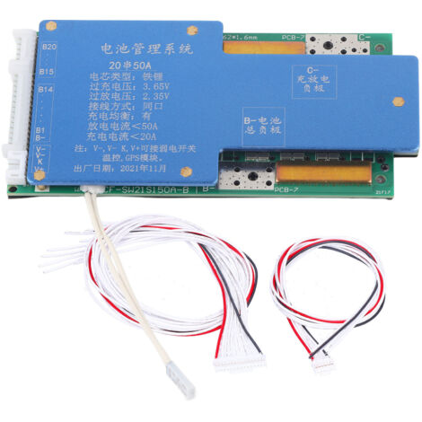 Carte de Protection BMS pour Batterie Lithium avec Port de Commutation et Module de Charge