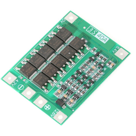 Carte de Protection des cellules Li-ion 3S 40A, Version améliorée, batteries au Lithium, Circuits intégrés BMS, protection pour moteur de perceuse