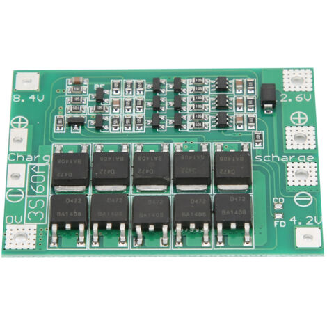 Carte de Protection pour Batterie Lithium 3S 60A Version Améliorée Chargeur Li-ion 12.6V