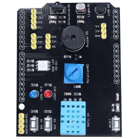 Carte d'extension 9 en 1 DHT11 LM35 pour récepteur LED RGB R3 et buzzer