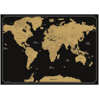 Géographie 59542cm Carte Du Monde à Gratter Poster Mural