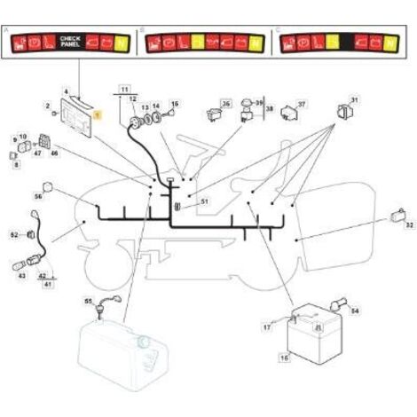 CARTE ÉLECTRIQUE 8 LED W/FRIZ. TC (ISO) ORIGINAL STIGA - 125722441/0