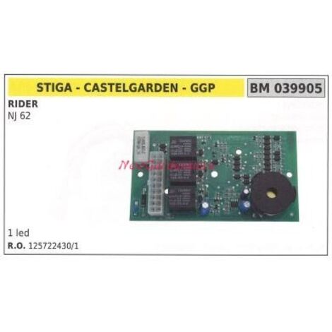 Carte électronique CASTELGARDEN rider NJ 62 1 LED 039905
