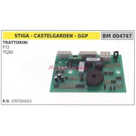 Carte électronique CASTELGARDEN tracteur de pelouse F72 TCJ92 004747