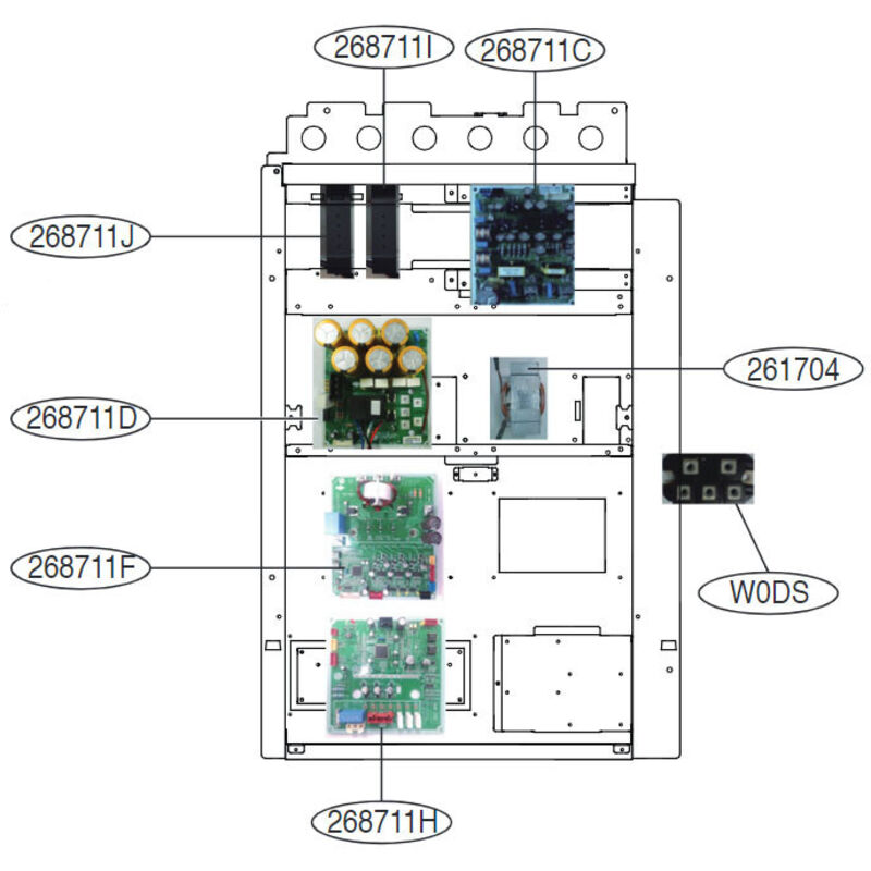 LG - Carte électronique, inverter (Repère 268711F)