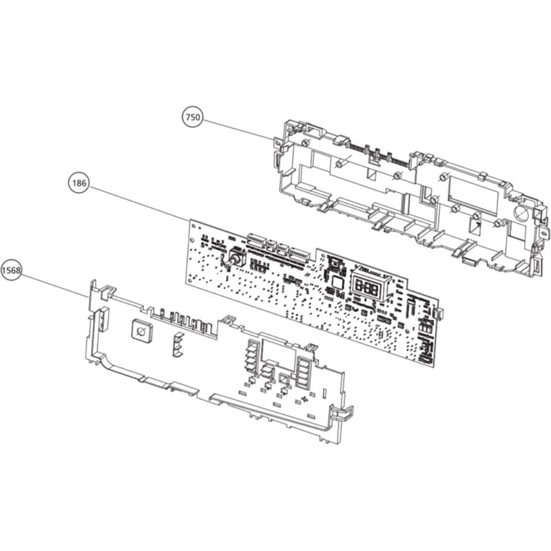 Carte électronique, module de puissance ( repère 186 )