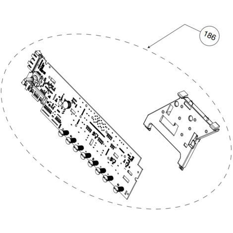 Carte electronique, module de puissance (repère 186)