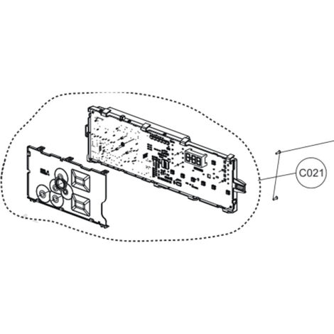 Carte électronique, module de puissance (repère c021)