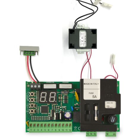 Carte électronique Q60RS pour moteur coulissant 230V – Transformateur inclus – Remplacement des cartes Q35S/Q36S/Q60S – Proteco