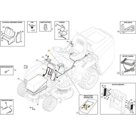 CARTE ÉLECTRONIQUE V1 MP/SD BAT.'22 ORIGINAL STIGA - 382722469/0