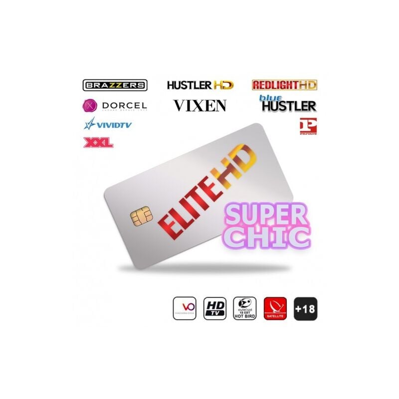 ME - Carte Elite hd Super Chic 14 chaînes 12 mois tv Adulte Abonne nt International Satellite Hot Bird Astra Dorcel xxl Brazzer