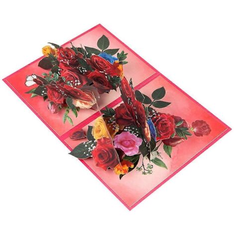 Carte fleur pop-up artisanale pour célébrer avec famille et amis, carte de vœux faite main, carte pop-up florale personnalisée, cadeau créatif anniversaire.