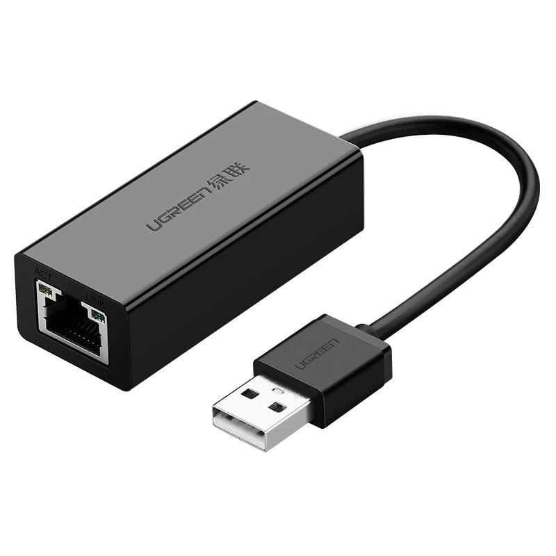 Carte LAN externe RJ45 - USB 2.0 100 Mbps - noire