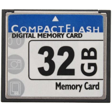 Carte mémoire Compact Flash professionnelle 32 Go (blanche et bleue) --