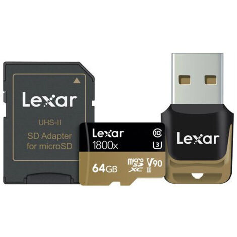 Carte mémoire LEXAR SDXC PRO GOLD 64 G V 60