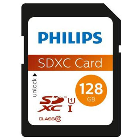 Carte mémoire Philips SDXC UHS I U1 128 Go Noir