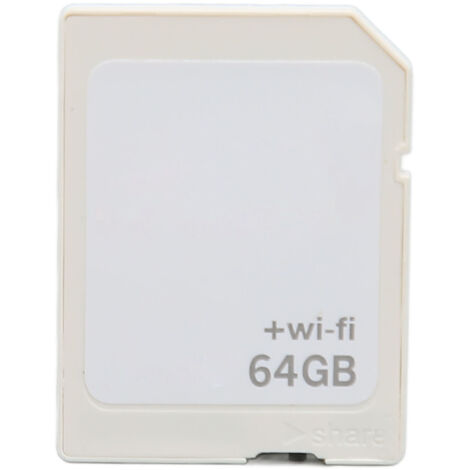 Carte mémoire WiFi 64GB Classe 10 Haute Capacité pour Appareil Photo, Stockage Sans Fil SDHC Flash