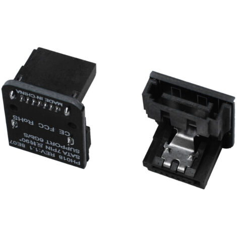 Carte Mère Carte Mère Adaptateur D'Angle à 90 Degrés 7 Broches Femelle à 7 Broches Male Pour Ordinateurs De Bureau Ssd Hdd