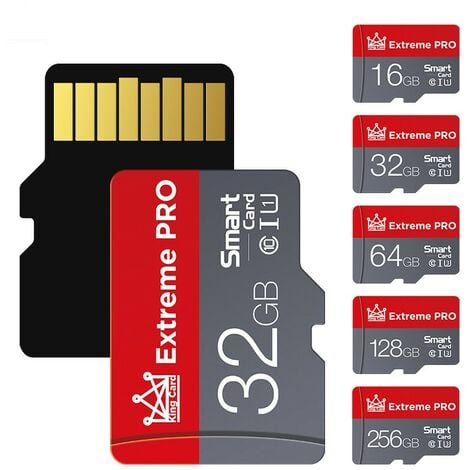 Carte micro 32Go- Convient aux caméras de surveillance, aux enregistreurs de conduite, aux téléphones portables et aux tablettes