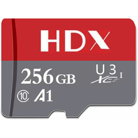 Carte Micro SD 256 Go, carte flash microSDXC UHS-I, jusqu'à 100 Mo/s, A1, U3, Class10, V30, carte TF haute vitesse