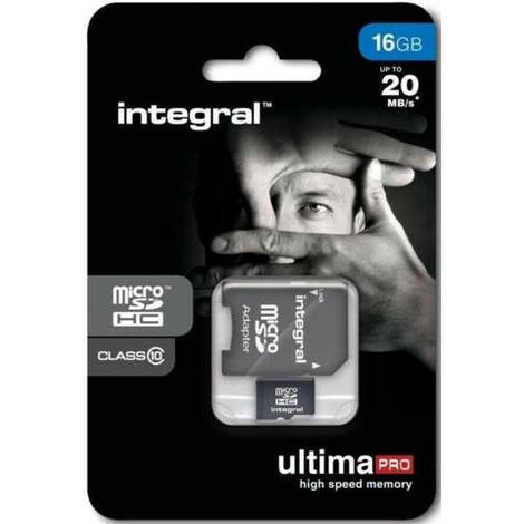 Carte micro SDHC INTEGRAL INMSDH 16 G-100 V 10