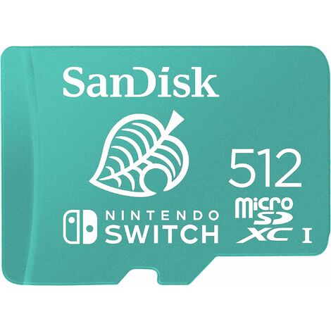 Carte microSDXC SanDisk 512 Go sous Licence Nintendo pour Nintendo Switch