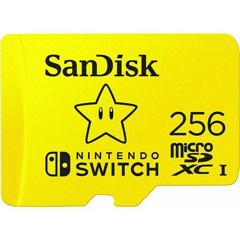 Carte microSDXC UHS-I SanDisk 256 Go pour Nintendo Switch - Produit sous licence Nintendo