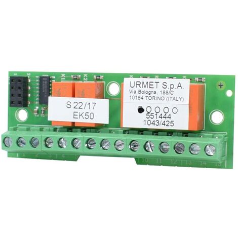 Carte optionnelle Urmet à 4 sorties pour différencier les signaux d'alarme de chaque 1043/425
