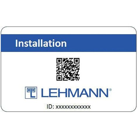 Carte pour serrure électronique Captura - clône carte maître - LEHMANN