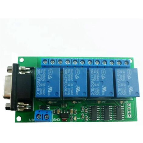 Carte relais RS232 4 canaux 12 V CC pour garage automobile