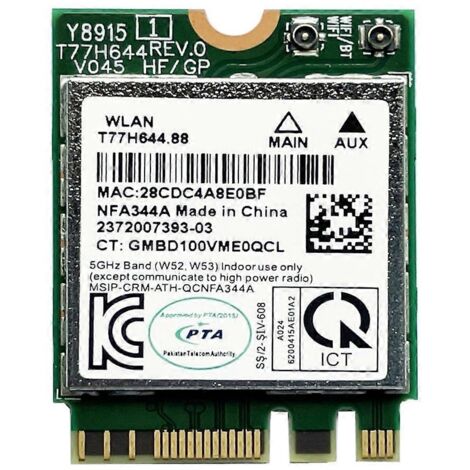 Carte réseau sans fil AC 1200M QCNFA344A Gigabit double bande NGFF pour PC