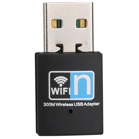 Carte réseau sans fil USB300m 2.0 Mini récepteur Wi-Fi pour ordinateur, portée de 300 m